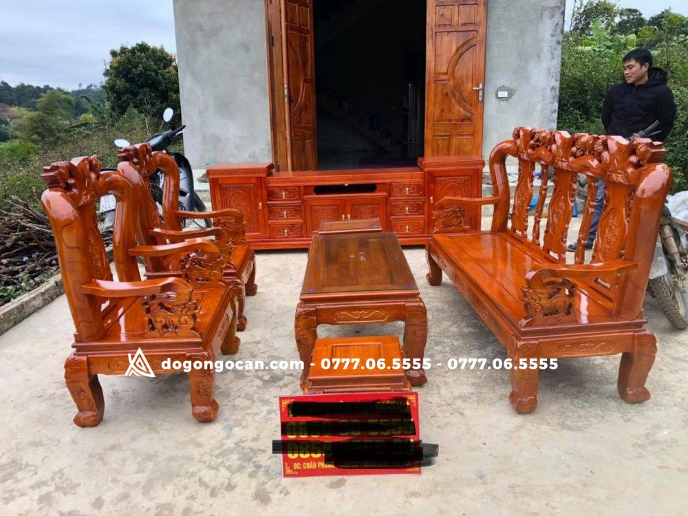 Combo bộ bàn ghế phòng khách minh quốc đào 3 Bộ bàn ghế phòng khách minh quốc đào xoan ta