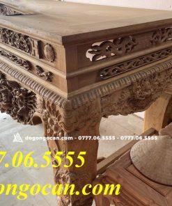 Sập Thờ Tứ Linh Chân 26 Ván Mặt Liền Hàng Dày Dặn Gỗ Gụ Lào ( Anh Dũng – Ninh Bình)