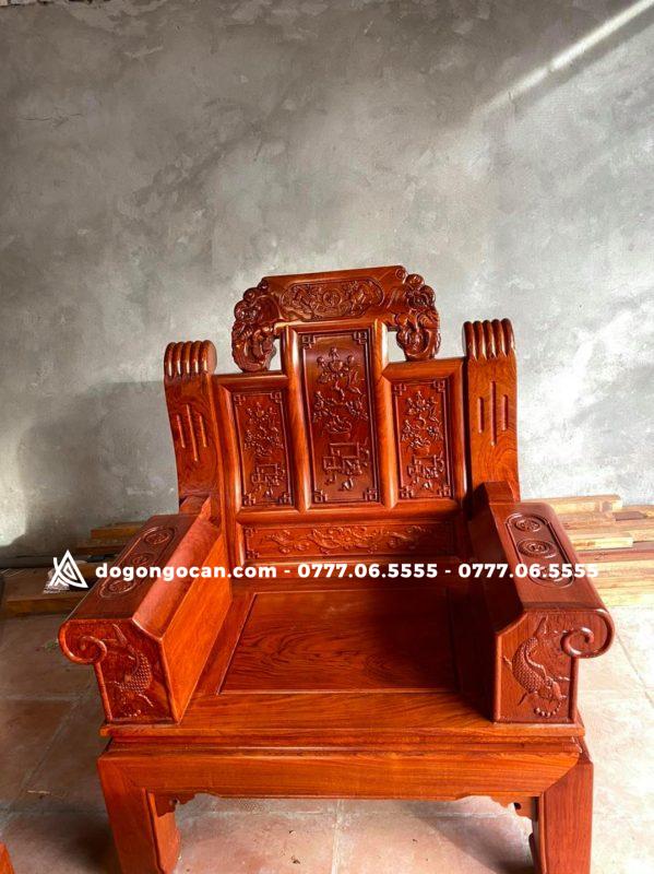 Bộ bàn ghế Âu Á Chương Voi gỗ Hương Đá 6 Bộ bàn ghế Âu Á Chương Voi gỗ Hương Đá