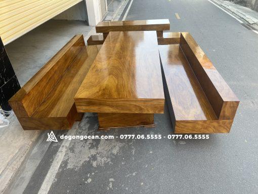 Bộ Bàn Ghế K3 Có Tựa Gỗ Hương Xám Nam Phi Đóng Hộp