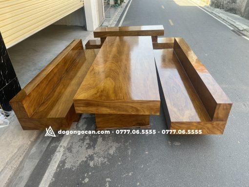 Bộ Bàn Ghế K3 Có Tựa Gỗ Hương Xám Nam Phi Đóng Hộp