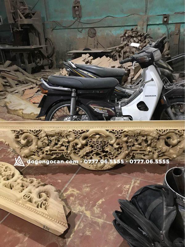 Sập Nằm Chân Quỳ Đục Ngũ Phúc Gỗ Gụ kt 1m6 * 2m chân 24 11 Sập Nằm Chân Quỳ Đục Ngũ Phúc Gỗ Gụ kt 1m6 * 2m chân 24