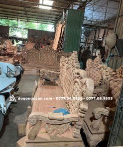 Bộ bàn ghế mẫu mới hoàng gia gỗ hương đá