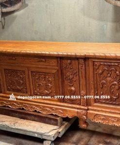 Kệ tivi hoàng gia hoa hồng thẳng gỗ hương đá nam phi