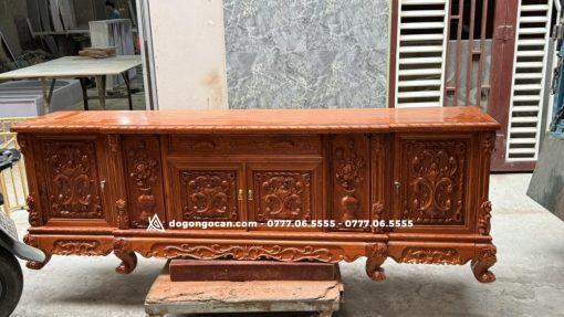 Kệ tivi hoàng gia hoa hồng thẳng gỗ hương đá nam phi