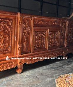 Kệ tivi hoàng gia hoa hồng thẳng gỗ hương đá nam phi