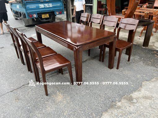 Bộ bàn ăn 8 ghế gỗ sồi nga phong cách bắc âu 1m8 * 90cm