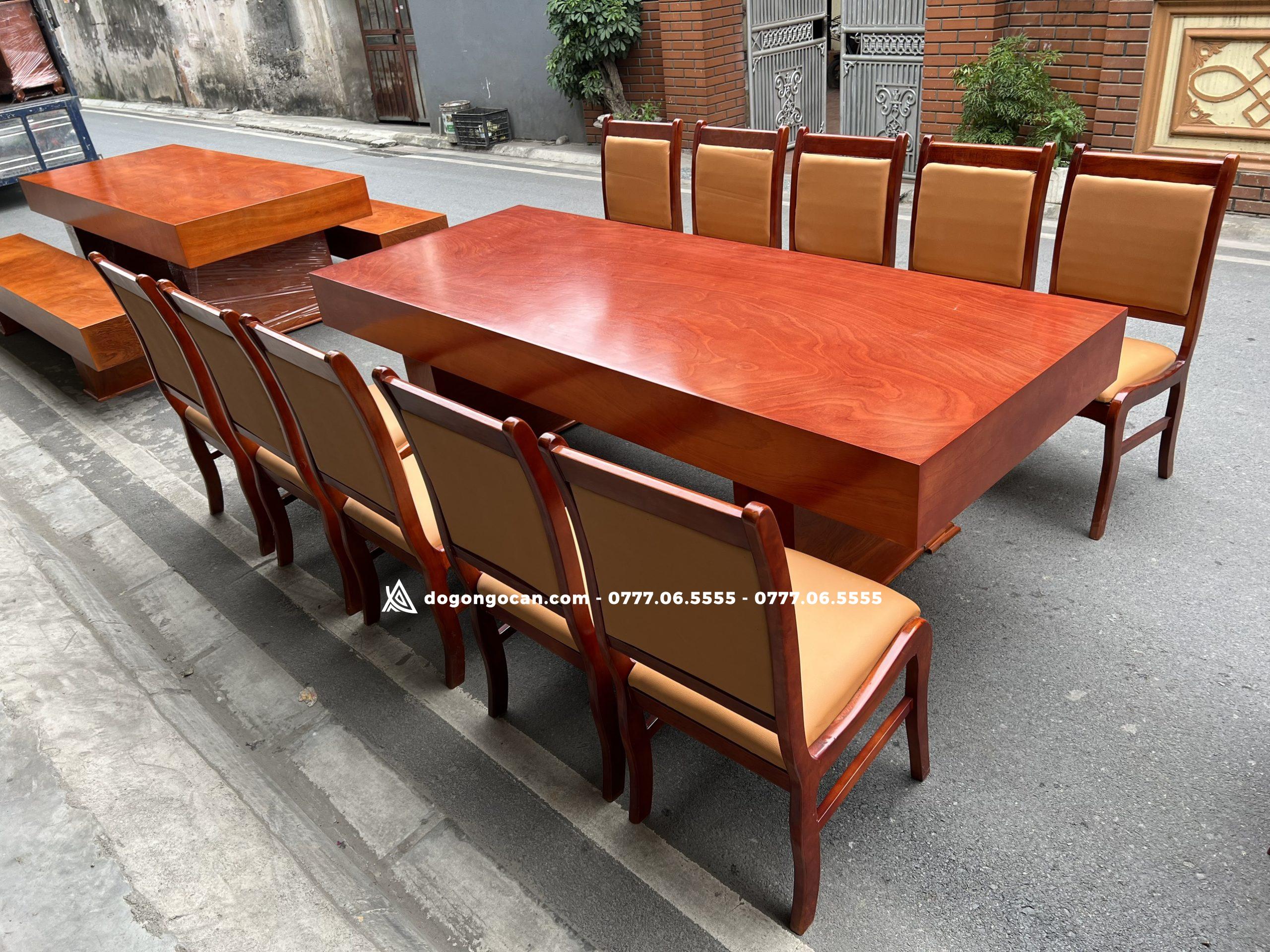 Bộ bàn ghế ăn gỗ hương đá và 10 ghế bọc da nhập khẩu Italia ( Anh Minh - Sóc Sơn , HN ) 5 Bộ bàn ghế ăn gỗ hương đá và 10 ghế bọc da nhập khẩu Italia ( Anh Minh – Sóc Sơn , HN )