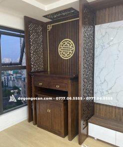 Bàn thờ chung cư hiện đại gỗ sồi dễ lau chùi 1m27 ( anh Tuấn - timecity Hà Nội ) 4 Bàn thờ chung cư hiện đại gỗ sồi dễ lau chùi 1m27 ( anh Tuấn – timecity Hà Nội )