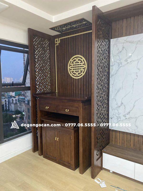 Bàn thờ chung cư hiện đại gỗ sồi dễ lau chùi 1m27 ( anh Tuấn - timecity Hà Nội ) 2 Bàn thờ chung cư hiện đại gỗ sồi dễ lau chùi 1m27 ( anh Tuấn – timecity Hà Nội )
