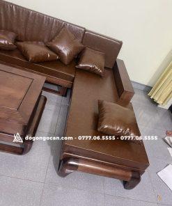 Bộ bàn ghế sofa góc zito gỗ sồi nga đẹp