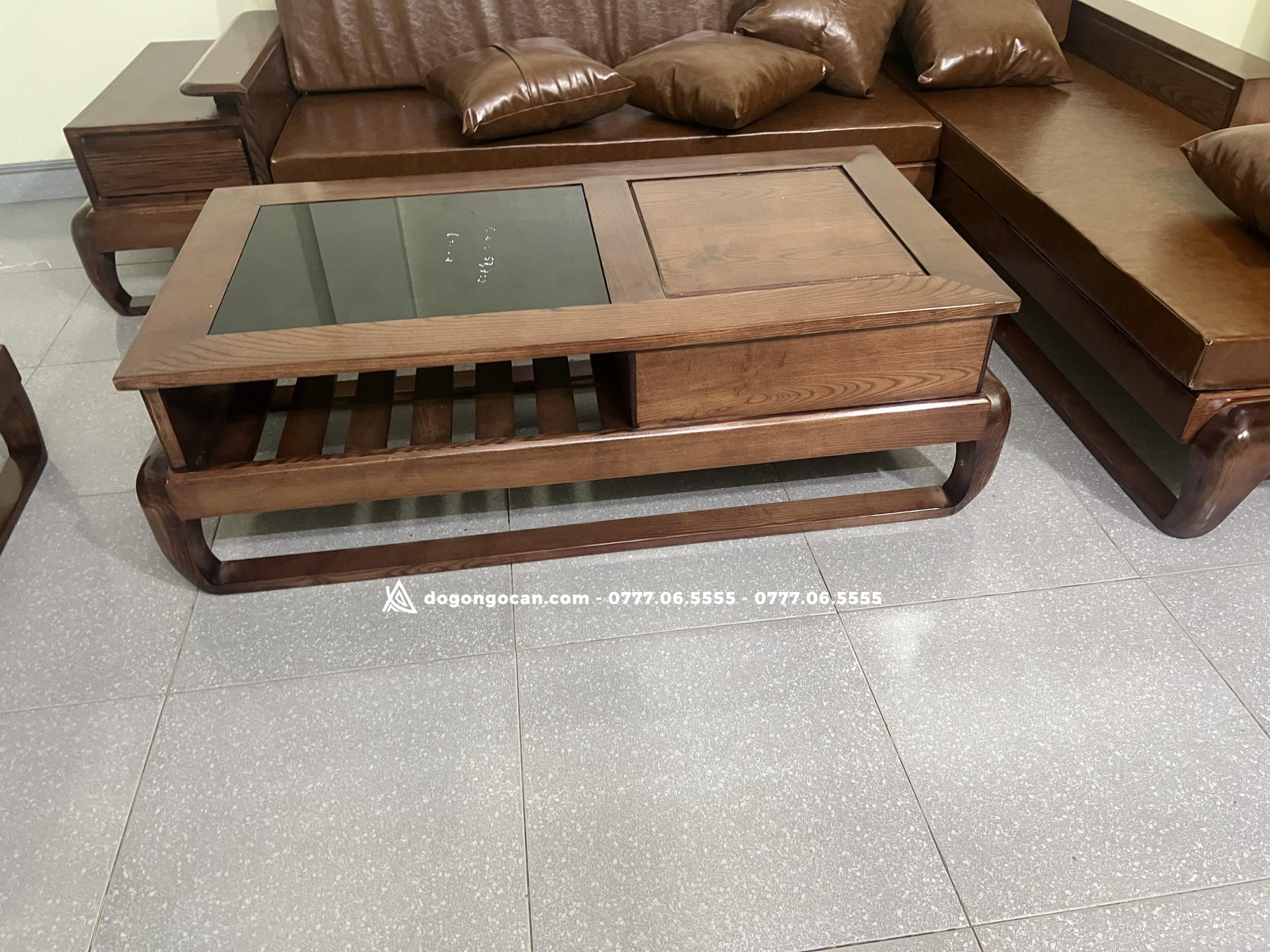 Bộ bàn ghế sofa góc zito gỗ sồi nga đẹp 7 Bộ bàn ghế sofa góc zito gỗ sồi nga đẹp