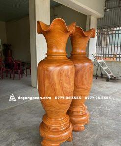 Lộc bình phong thủy gỗ hương đỏ nam phi cao 1m7 đường kính 50cm