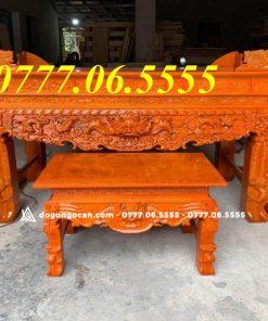 Bộ sập thờ tứ linh gỗ sồi nga chân nghê 20cm (Anh Tiến, Hải Dương) 7 Bộ sập thờ tứ linh gỗ sồi nga chân nghê 20cm (Anh Tiến, Hải Dương)