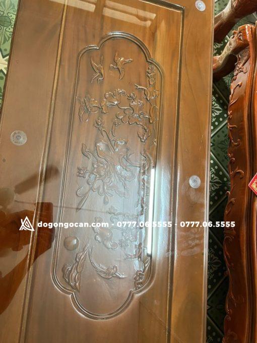 Bộ Bàn Ghế Phòng Khách Minh Quốc Đào Gỗ Xà Cừ Tay 12 anh Dũng – Long Biên