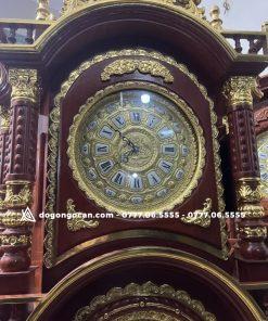 Đồng hồ tứ trụ hương đá dát vàng phụ kiện đồng 16 Đồng hồ tứ trụ hương đá dát vàng phụ kiện đồng