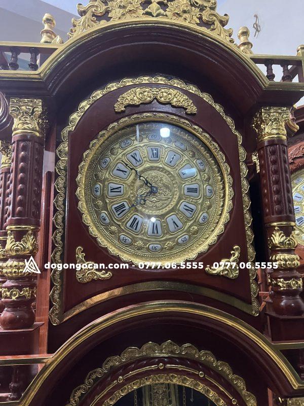 Đồng hồ tứ trụ hương đá dát vàng phụ kiện đồng 8 Đồng hồ tứ trụ hương đá dát vàng phụ kiện đồng