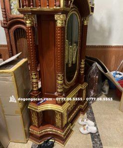 Đồng hồ tứ trụ hương đá dát vàng phụ kiện đồng 14 Đồng hồ tứ trụ hương đá dát vàng phụ kiện đồng