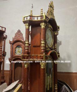 Đồng hồ tứ trụ hương đá dát vàng phụ kiện đồng 13 Đồng hồ tứ trụ hương đá dát vàng phụ kiện đồng