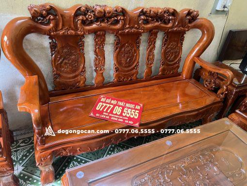 Bộ Bàn Ghế Phòng Khách Minh Quốc Đào Gỗ Xà Cừ Tay 12 anh Dũng – Long Biên