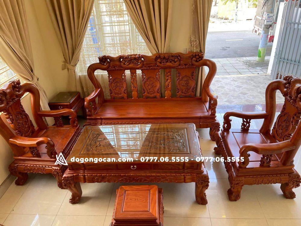 Bộ bàn ghế Minh quốc đào vai cột 12 chân 14 hàng cao cấp 6 món 2 Bộ bàn ghế Minh quốc đào vai cột 12 chân 14 hàng cao cấp 6 món