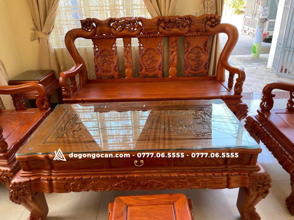 Bộ bàn ghế Minh quốc đào vai cột 12 chân 14 hàng cao cấp 6 món 4 Bộ bàn ghế Minh quốc đào vai cột 12 chân 14 hàng cao cấp 6 món