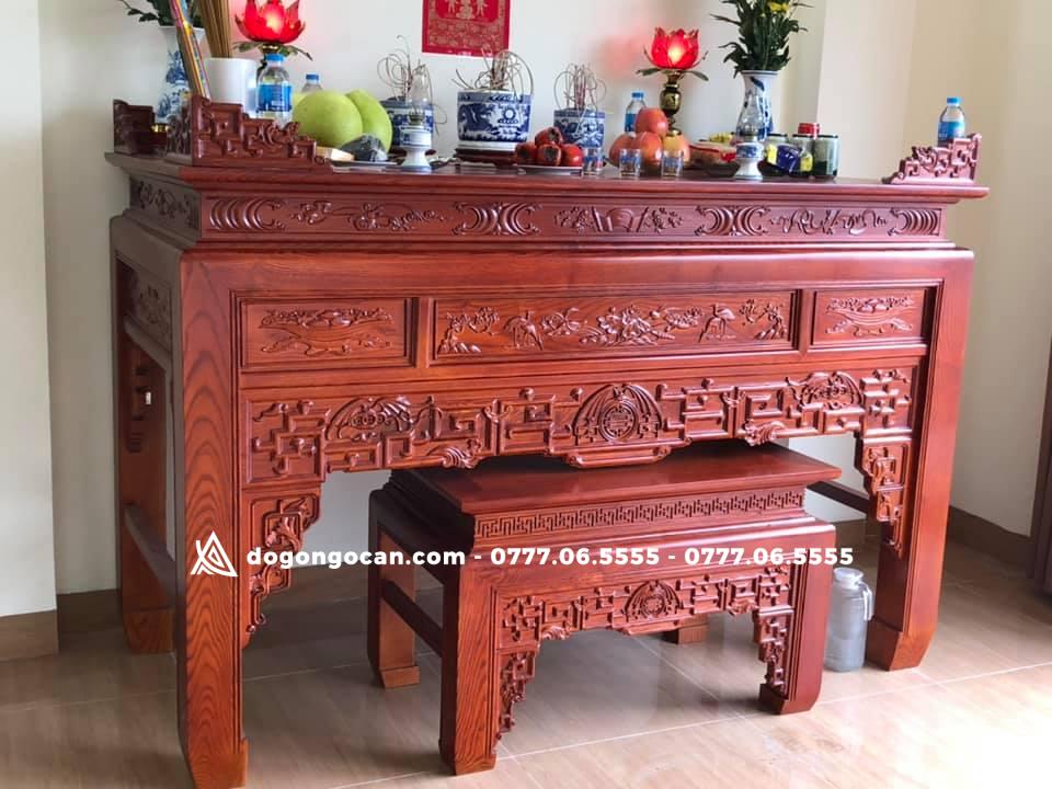 Án Gian Thờ Gỗ Mít Mẫu Như Ý 7 Án Gian Thờ Gỗ Mít Mẫu Như Ý