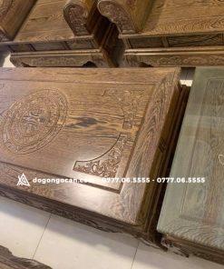 Bộ Bàn Ghế Khổng Tử Gỗ Mun Đuôi Công
