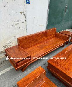 Bộ bàn ghế Sofa chân thuyền gỗ hương đá Hot 2025