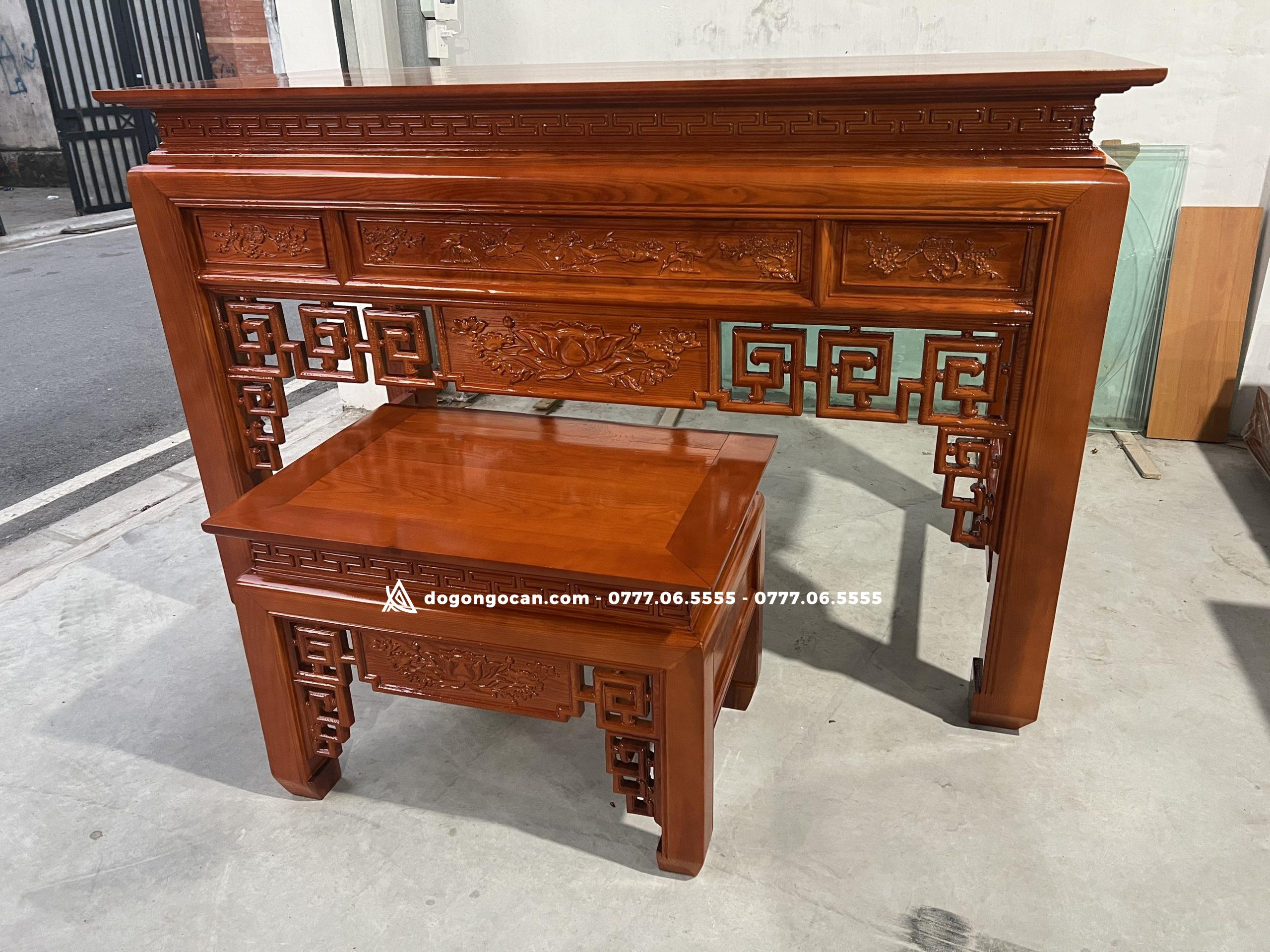 Án Gian Chất Liệu Gỗ Sồi Nga kích thước 1m75 4 Án Gian Chất Liệu Gỗ Sồi Nga kích thước 1m75