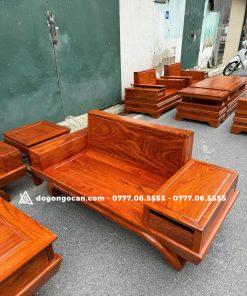 Bộ bàn ghế Sofa chân thuyền gỗ hương đá Hot 2025