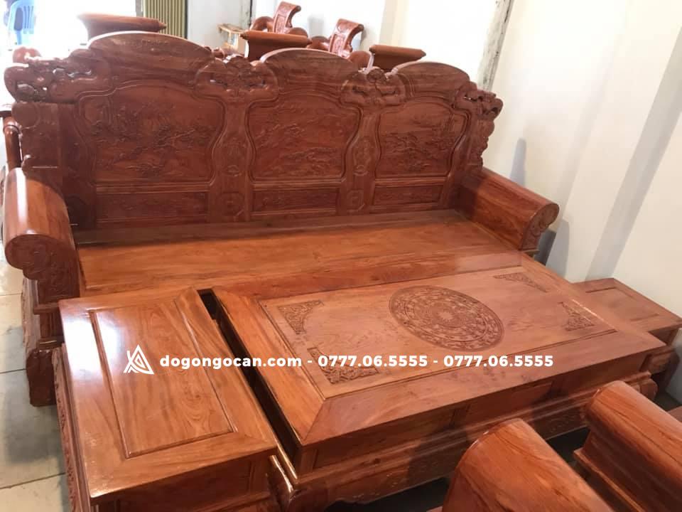 Bộ bàn ghế Khổng Tử gỗ hương đá gồm 6 món 5 Bộ bàn ghế Khổng Tử gỗ hương đá gồm 6 món