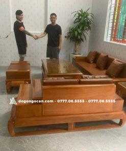 Bàn Ghế sofa gỗ hương đá mẫu zito đùi gà ( Chị Dung – Vĩnh Phúc)