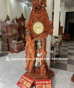 Đồng Hồ Cây Cô Tiên Gỗ Hương Đá 2m2 ( Phụ Kiện Đồng ) 14 Import placeholder for 5961