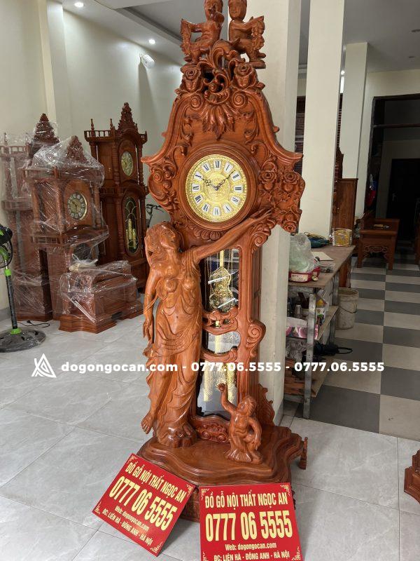 Đồng Hồ Cây Cô Tiên Gỗ Hương Đá 2m2 ( Phụ Kiện Đồng ) 4 Import placeholder for 5961