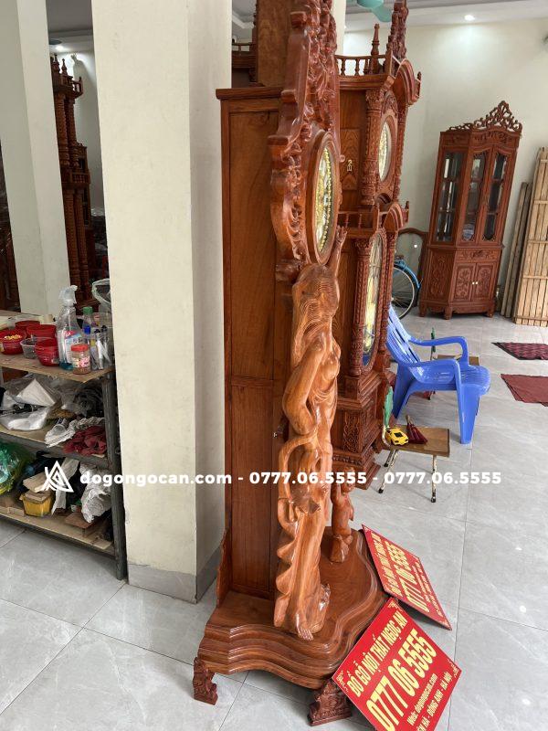 Đồng Hồ Cây Cô Tiên Gỗ Hương Đá 2m2 ( Phụ Kiện Đồng ) 10 Đồng Hồ Cây Cô Tiên Cao 2m2 gỗ hương đá phụ kiện đồng loại vip
