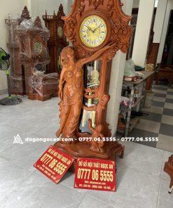 Đồng Hồ Cây Cô Tiên Gỗ Hương Đá 2m2 ( Phụ Kiện Đồng ) 18 Đồng Hồ Cây Cô Tiên Cao 2m2 gỗ hương đá phụ kiện đồng loại vip