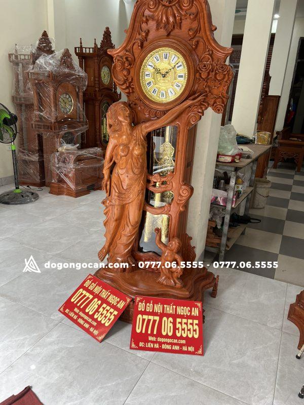 Đồng Hồ Cây Cô Tiên Gỗ Hương Đá 2m2 ( Phụ Kiện Đồng ) 8 Đồng Hồ Cây Cô Tiên Cao 2m2 gỗ hương đá phụ kiện đồng loại vip