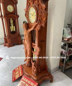 Đồng Hồ Cây Cô Tiên Gỗ Hương Đá 2m2 ( Phụ Kiện Đồng ) 19 Đồng Hồ Cây Cô Tiên Cao 2m2 gỗ hương đá phụ kiện đồng loại vip