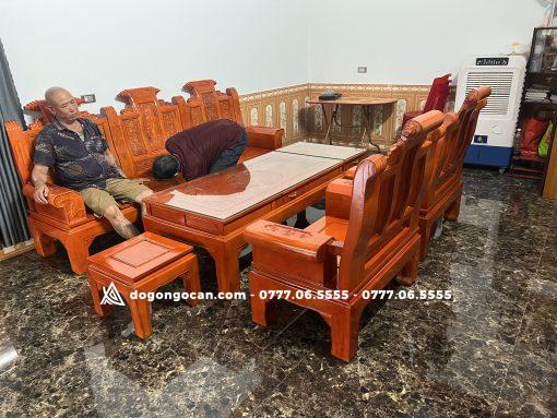 Bộ Bàn Ghế Âu Á Hộp Cuốn Thư Gỗ Xoan Ta Giá Rẻ tại Hà Nội
