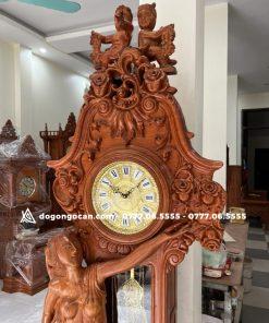 Đồng Hồ Cây Cô Tiên Gỗ Hương Đá 2m2 ( Phụ Kiện Đồng ) 16 Đồng Hồ Cây Cô Tiên Cao 2m2 gỗ hương đá phụ kiện đồng loại vip