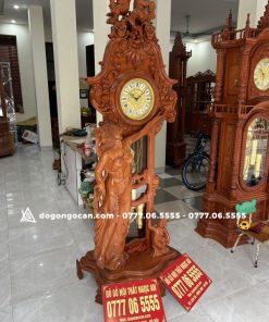 Đồng Hồ Cây Cô Tiên Gỗ Hương Đá 2m2 ( Phụ Kiện Đồng ) 13 Đồng Hồ Cây Cô Tiên Cao 2m2 gỗ hương đá phụ kiện đồng loại vip