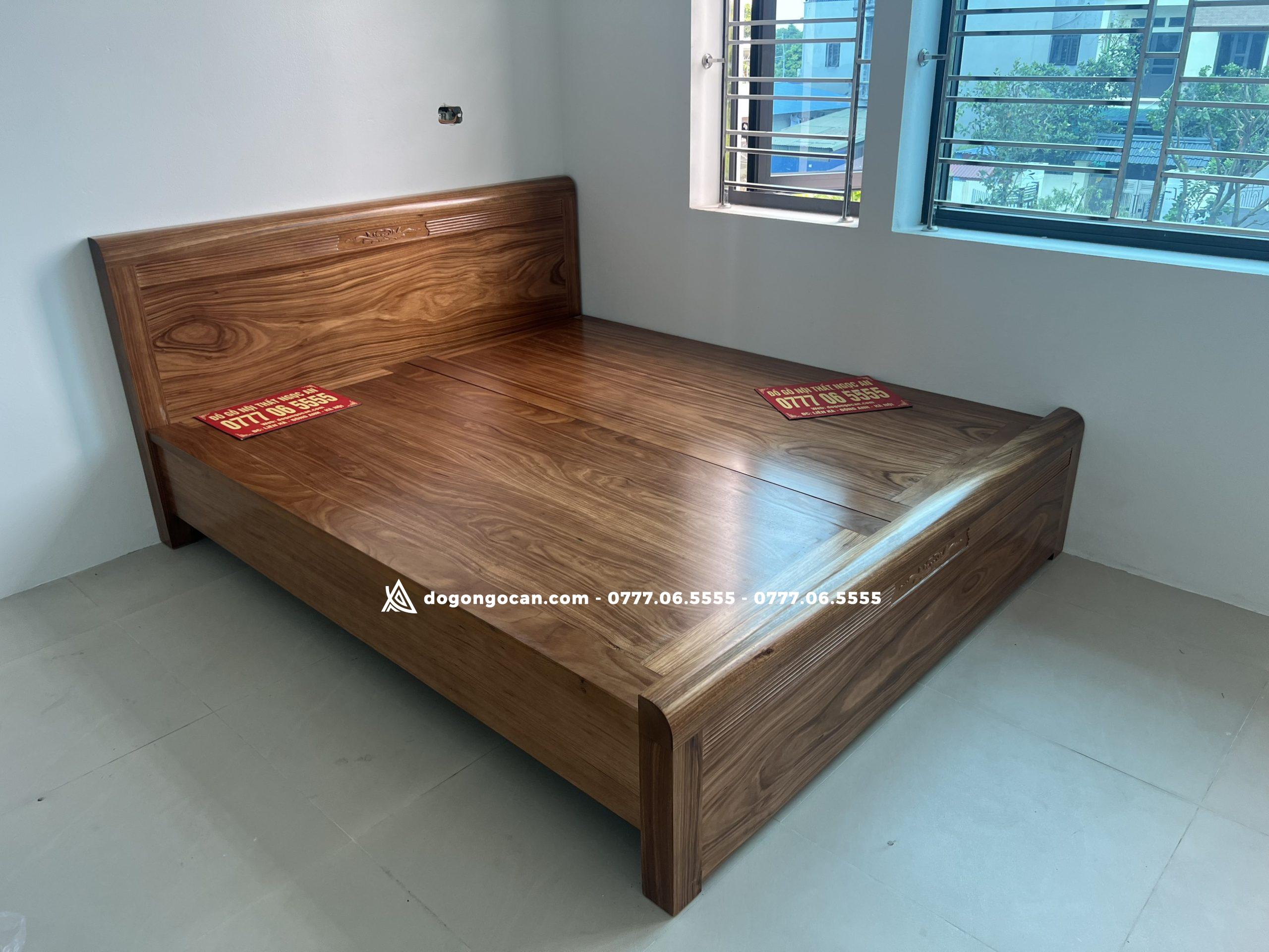 Giường ngủ gỗ hương xám 2m* 2m2 veneer cao cấp 2 Giường ngủ gỗ hương xám 2m* 2m2 veneer cao cấp