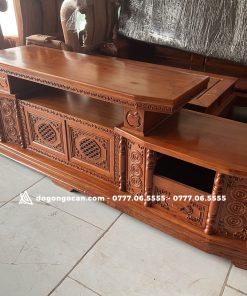 Kệ tivi vát góc gỗ hương đá nam phi 9 Kệ tivi vát góc gỗ hương đá nam phi