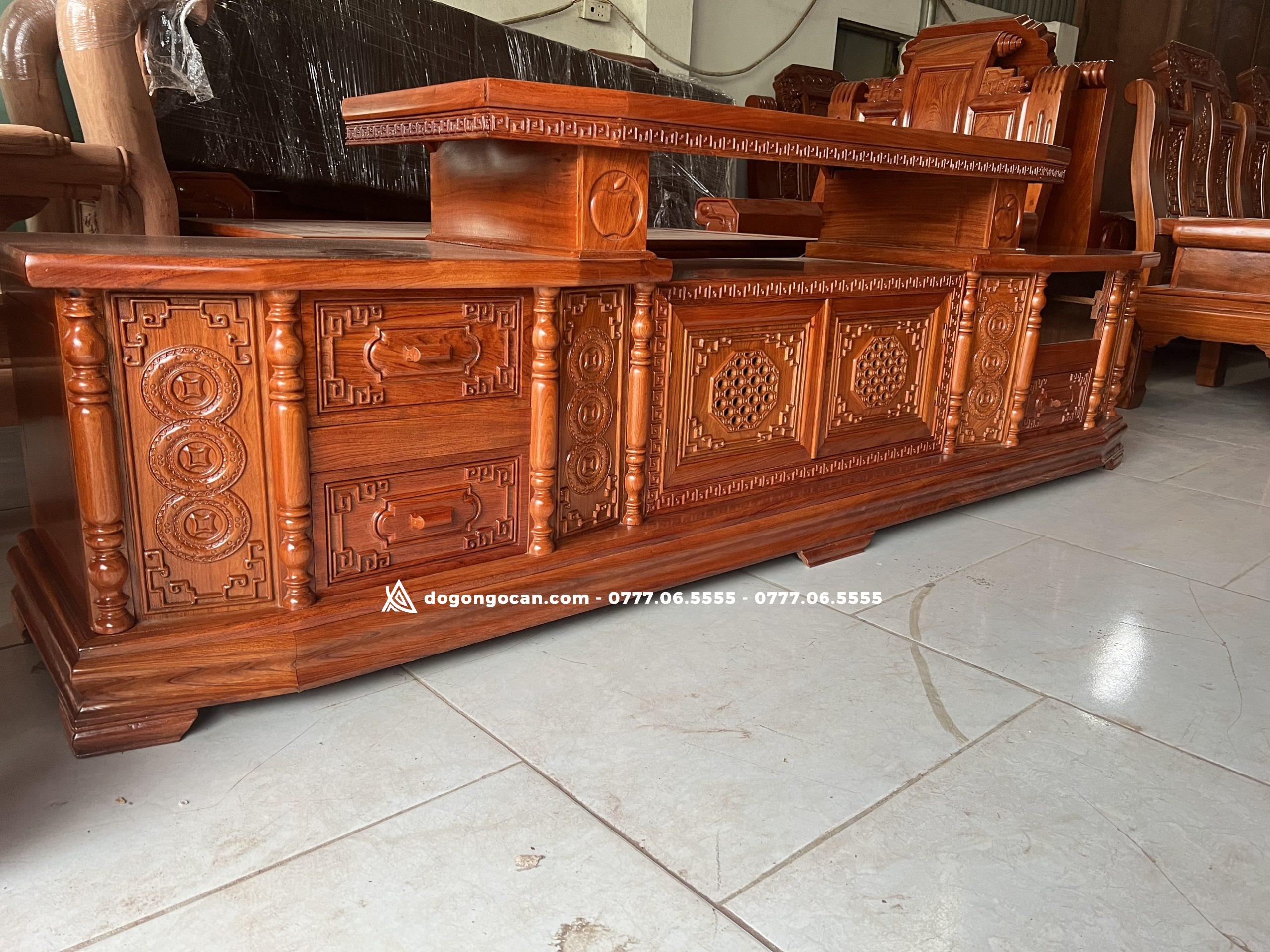 Kệ tivi vát góc gỗ hương đá nam phi 7 Kệ tivi vát góc gỗ hương đá nam phi