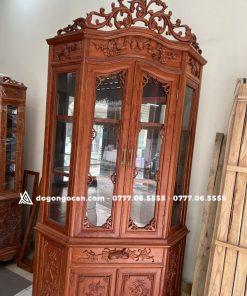Tủ rượu góc 80cm gỗ hương đá nam phi cao cấp hàng đục tay 11 Tủ rượu góc 80cm gỗ hương đá nam phi cao cấp hàng đục tay