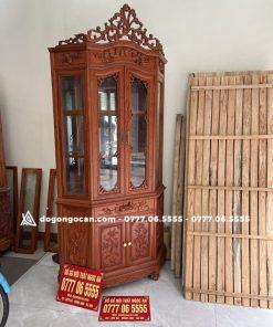 Tủ rượu góc 80cm gỗ hương đá nam phi cao cấp hàng đục tay 13 Tủ rượu góc 80cm gỗ hương đá nam phi cao cấp hàng đục tay