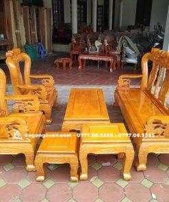 Bộ Bàn ghế phòng khách minh quốc đào gỗ xoan màu trần 7 Bộ Bàn ghế phòng khách minh quốc đào gỗ xoan màu trần