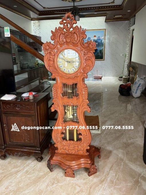 Đồng Hồ mẫu cây đàn gỗ hương đá nam phi máy điện tử