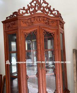 Tủ rượu góc 80cm gỗ hương đá nam phi cao cấp hàng đục tay 15 Tủ rượu góc 80cm gỗ hương đá nam phi cao cấp hàng đục tay